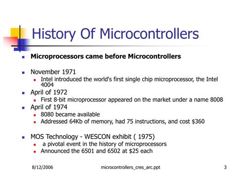 microcontroller evolution|History of Microcontrollers: First 50 Years .